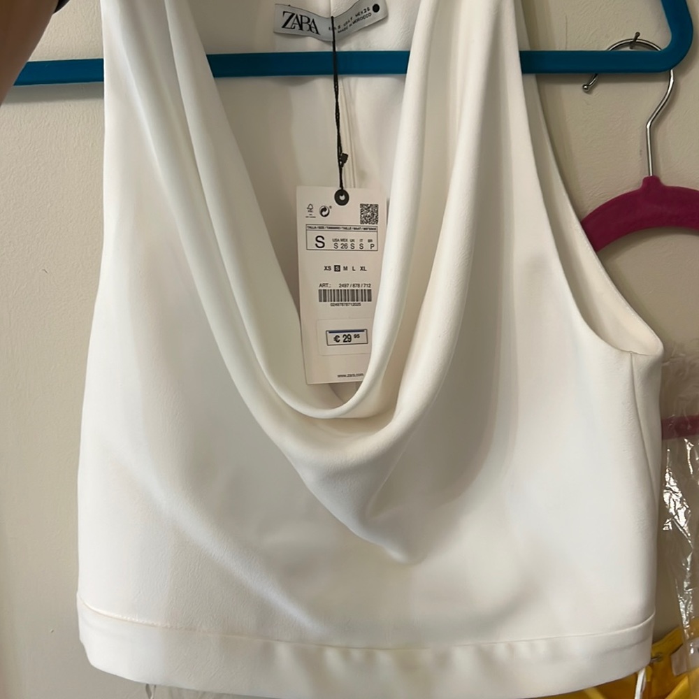 Zara white top.